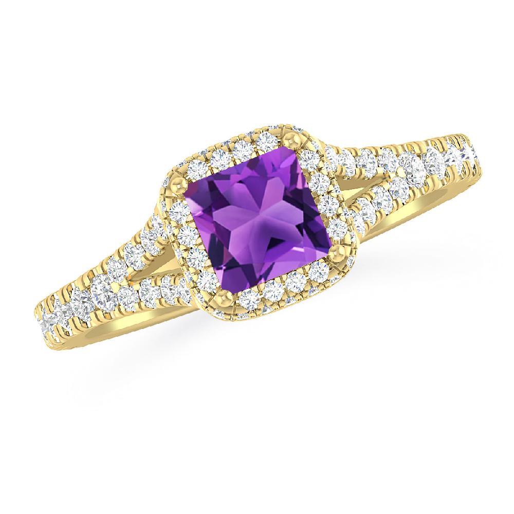 Yellow Gold - Amethyst
