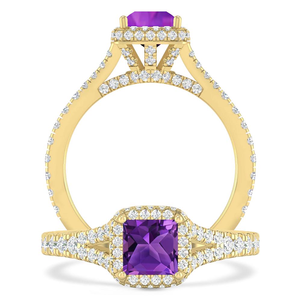 Yellow Gold - Amethyst