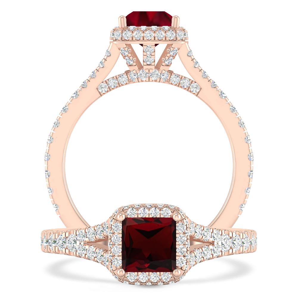 Rose Gold - Garnet