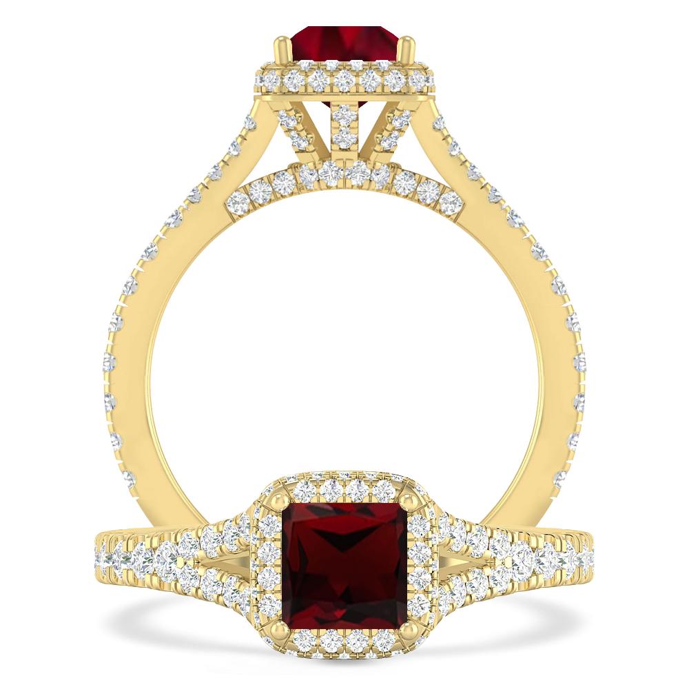 Yellow Gold - Garnet