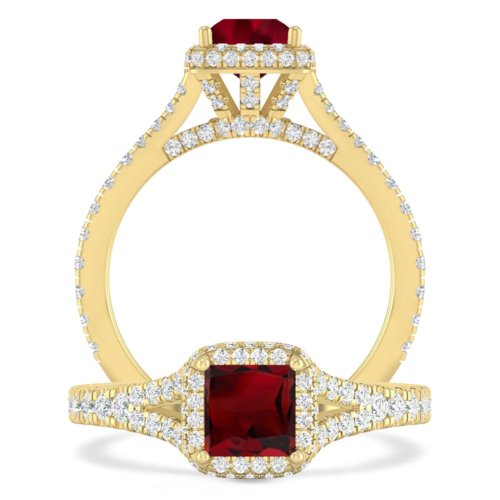 Yellow Gold - Garnet