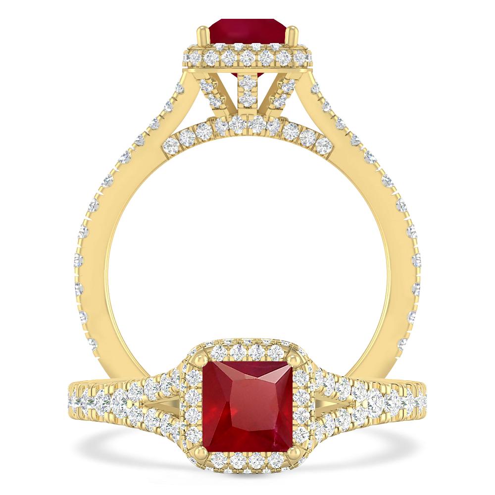 Yellow Gold - Ruby