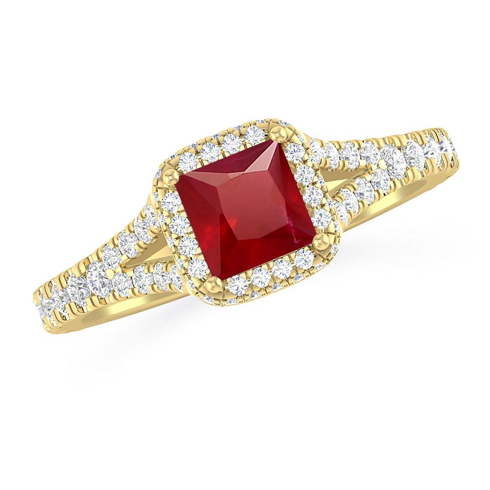 Yellow Gold - Ruby