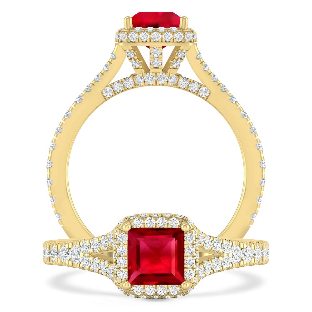 Yellow Gold - Ruby