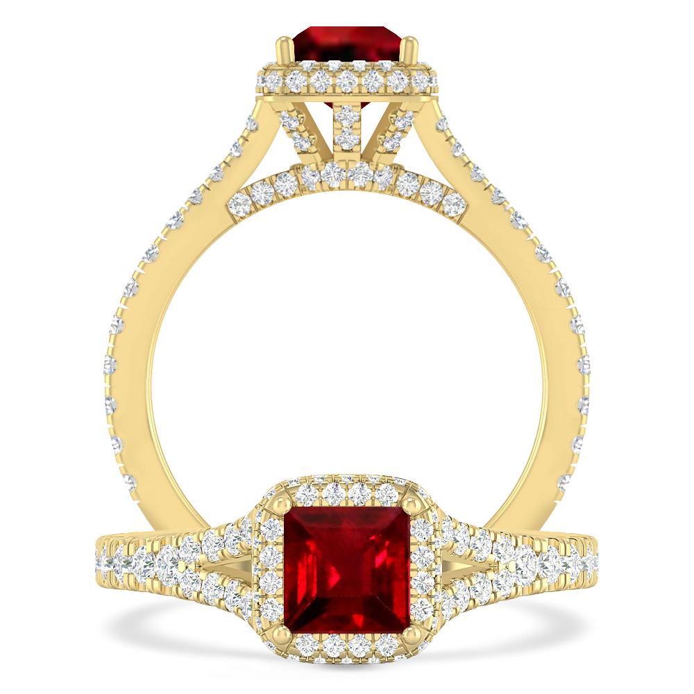 Yellow Gold - Ruby