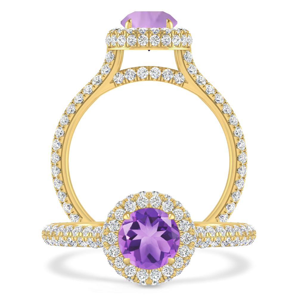 Yellow Gold - Amethyst