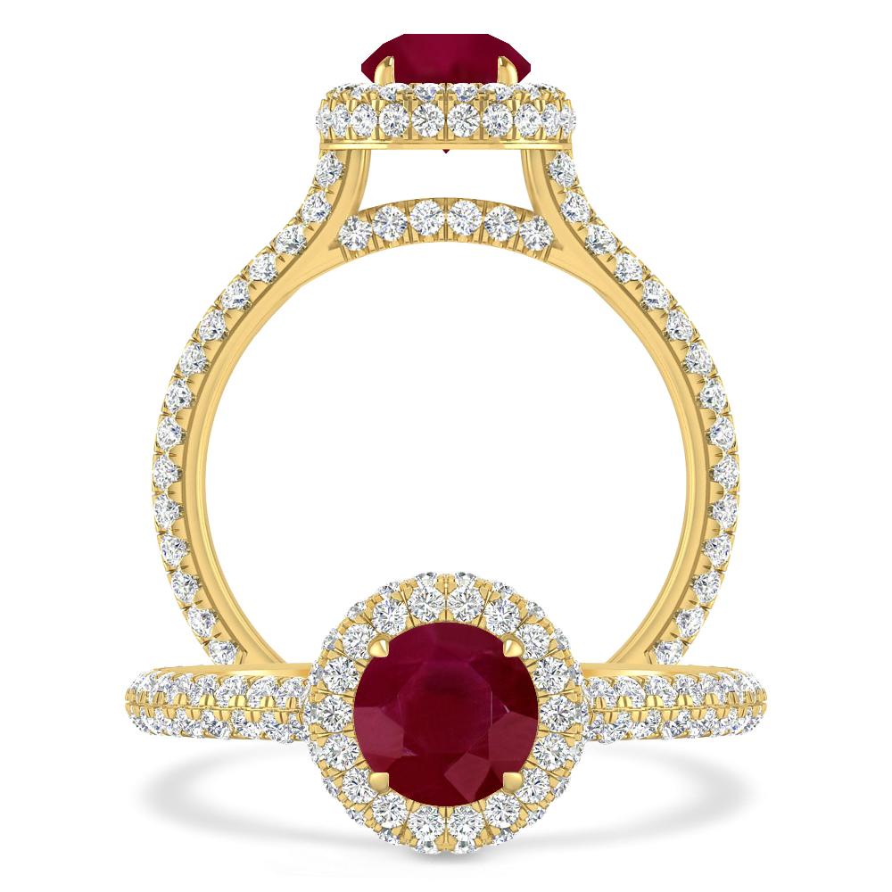 Yellow Gold - Ruby