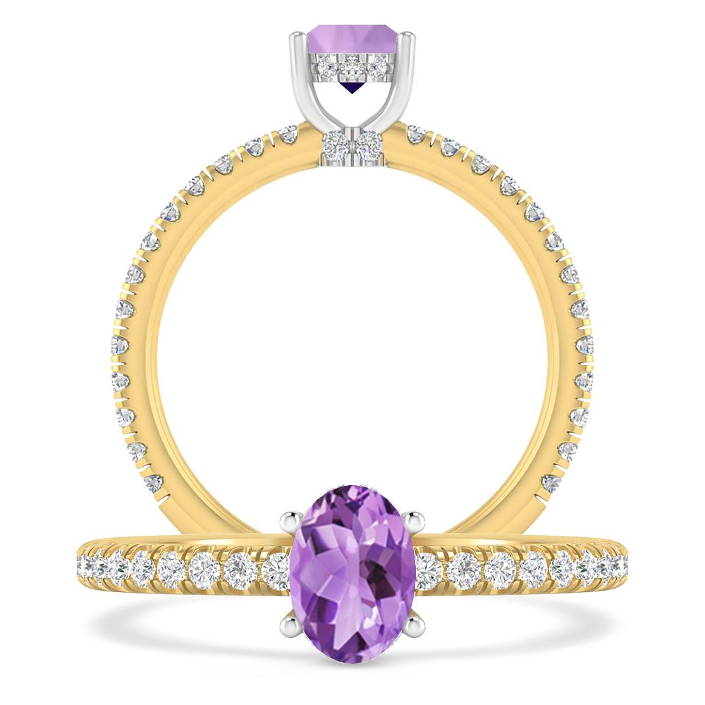 Yellow Gold - Amethyst