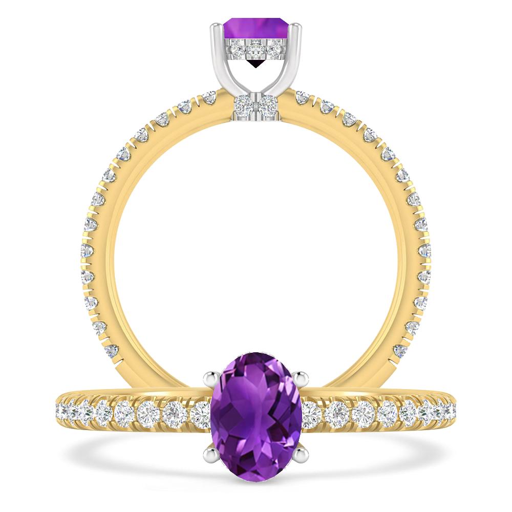 Yellow Gold - Amethyst