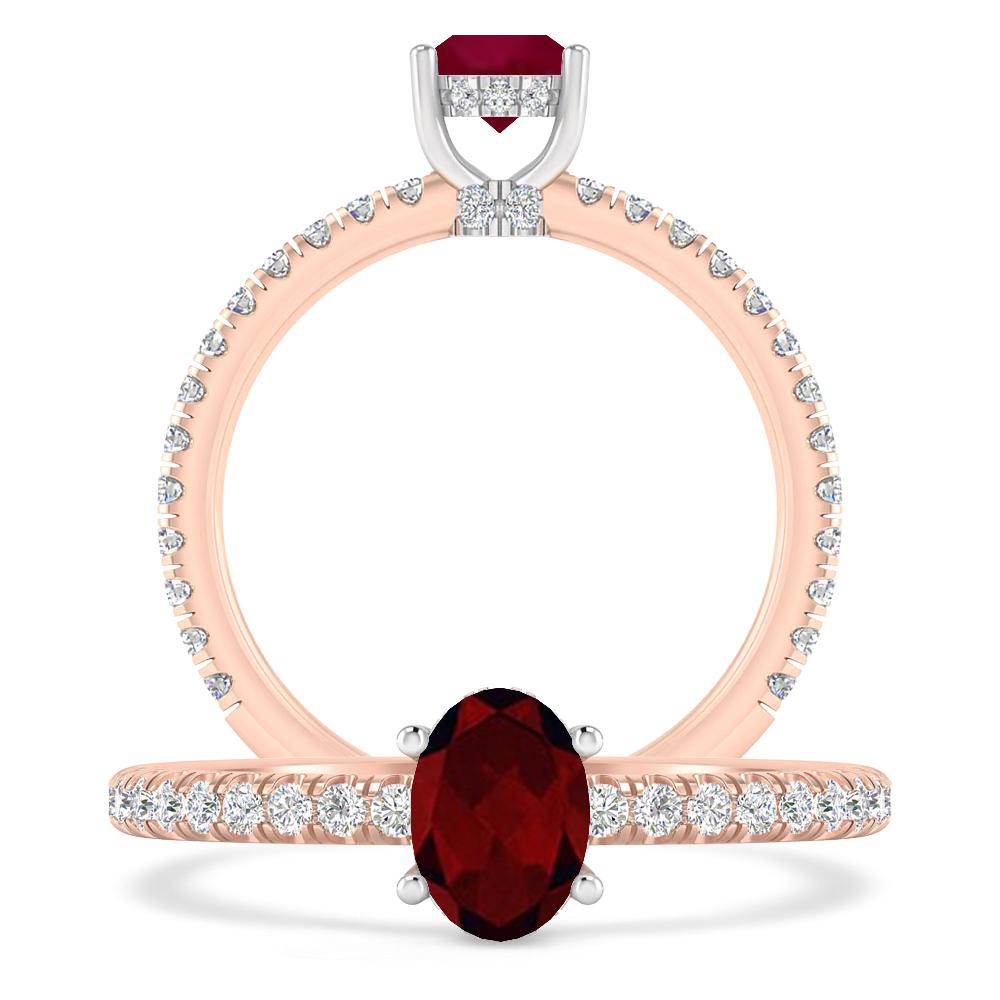 Rose Gold - Garnet