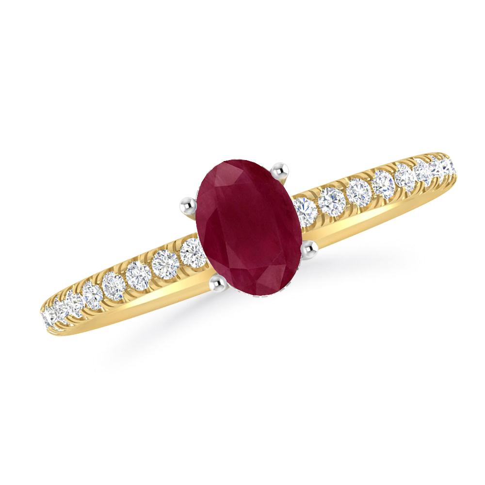 Yellow Gold - Ruby