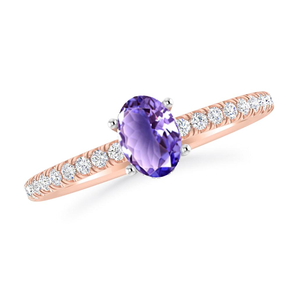 Rose Gold - Tanzanite