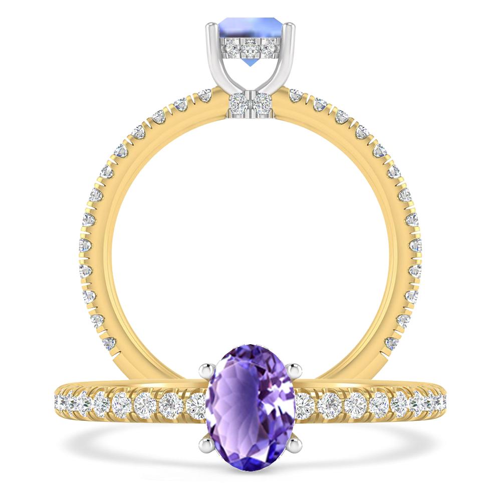Yellow Gold - Tanzanite
