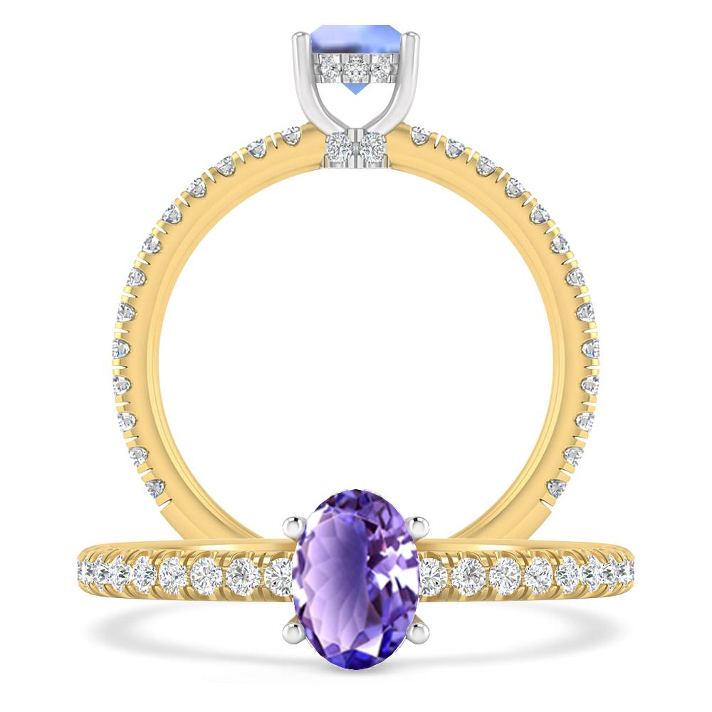 Yellow Gold - Tanzanite