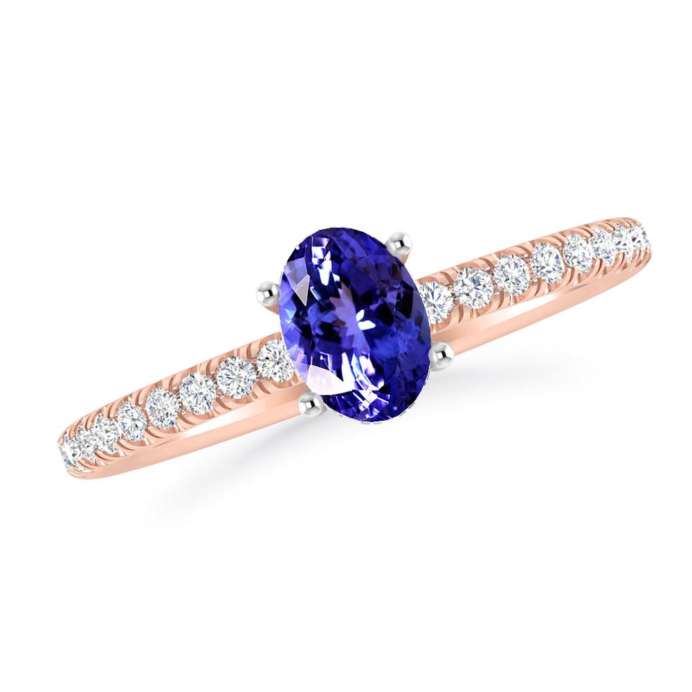 Rose Gold - Tanzanite