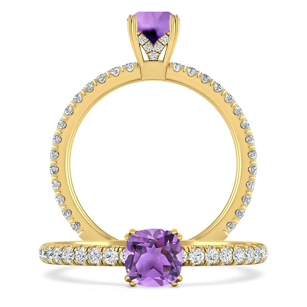 Yellow Gold - Amethyst