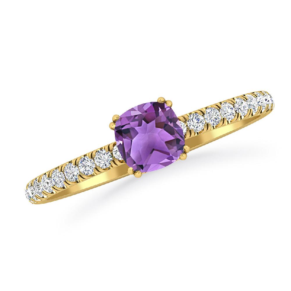 Yellow Gold - Amethyst