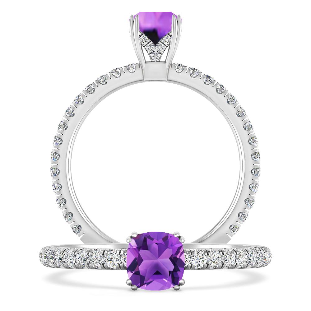 White Gold - Amethyst