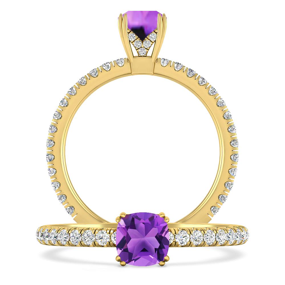 Yellow Gold - Amethyst