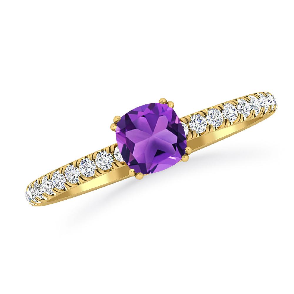 Yellow Gold - Amethyst