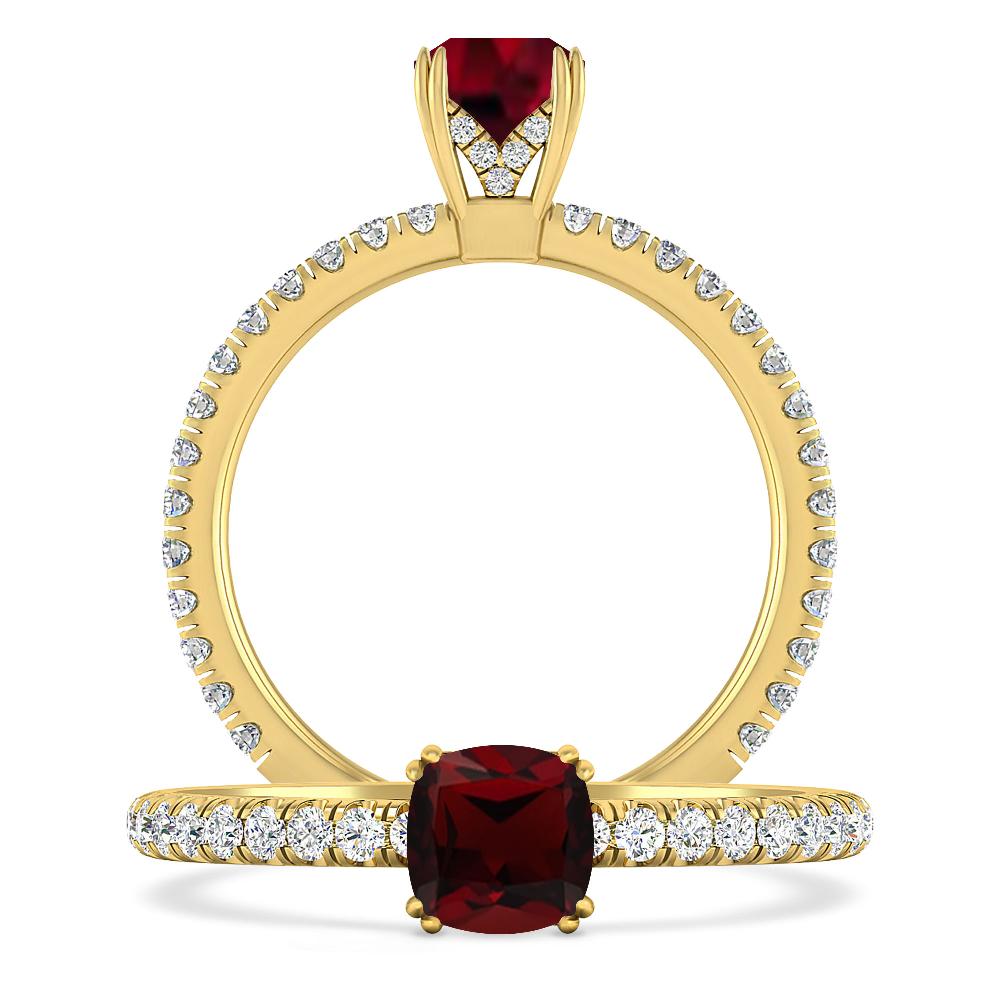 Yellow Gold - Garnet