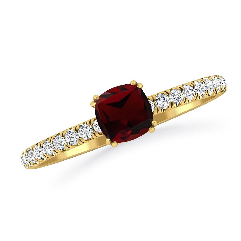 Yellow Gold - Garnet