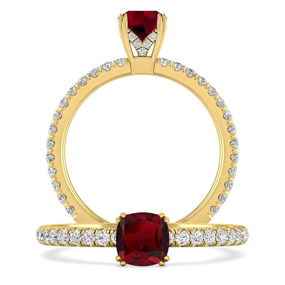 Yellow Gold - Garnet