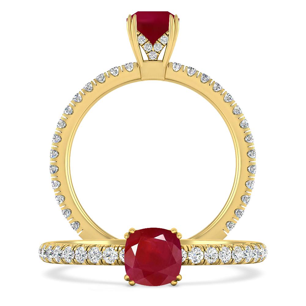 Yellow Gold - Ruby