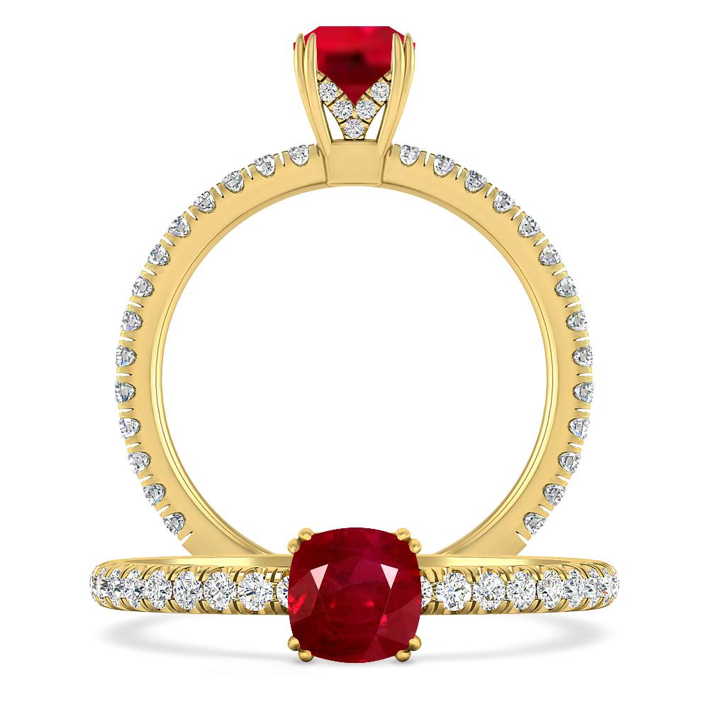 Yellow Gold - Ruby