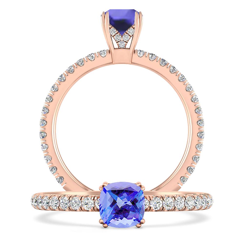 Rose Gold - Tanzanite