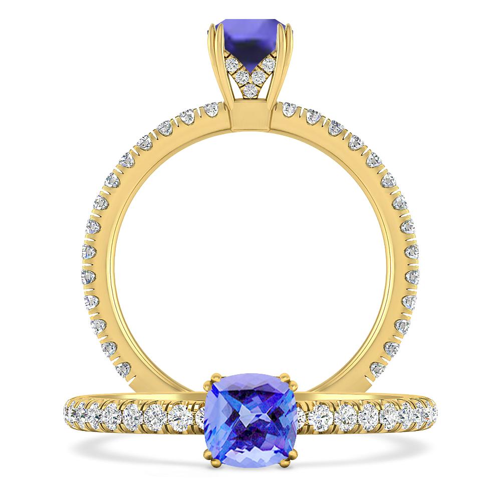 Yellow Gold - Tanzanite