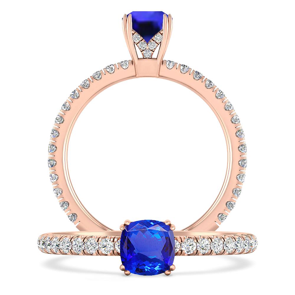Rose Gold - Tanzanite