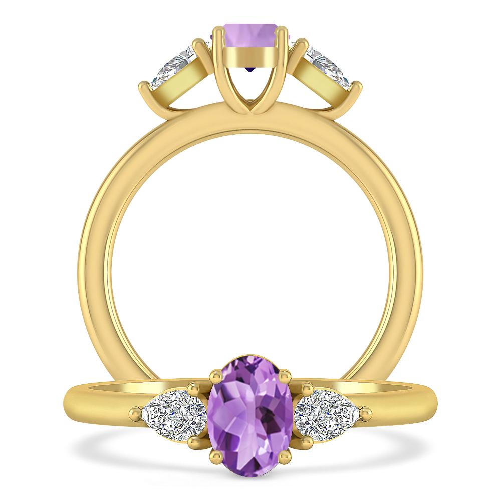 Yellow Gold - Amethyst