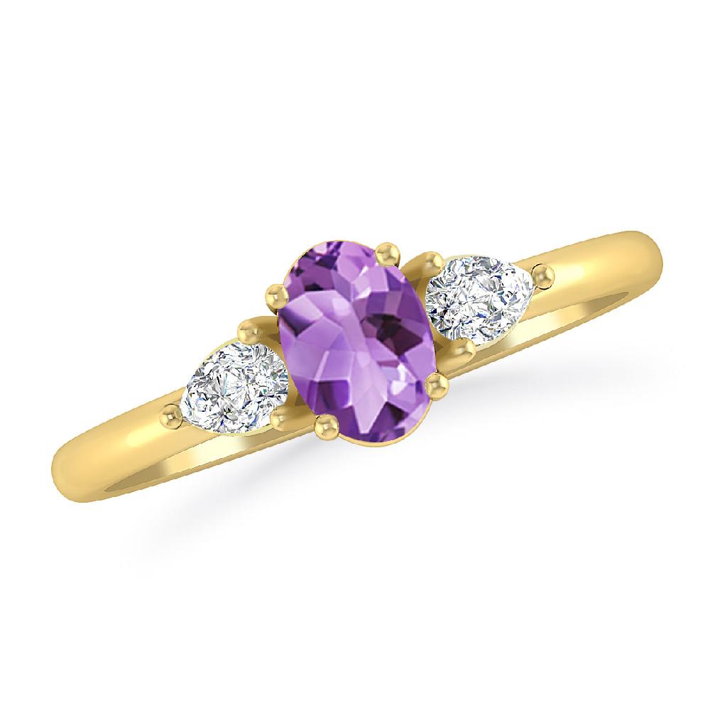 Yellow Gold - Amethyst