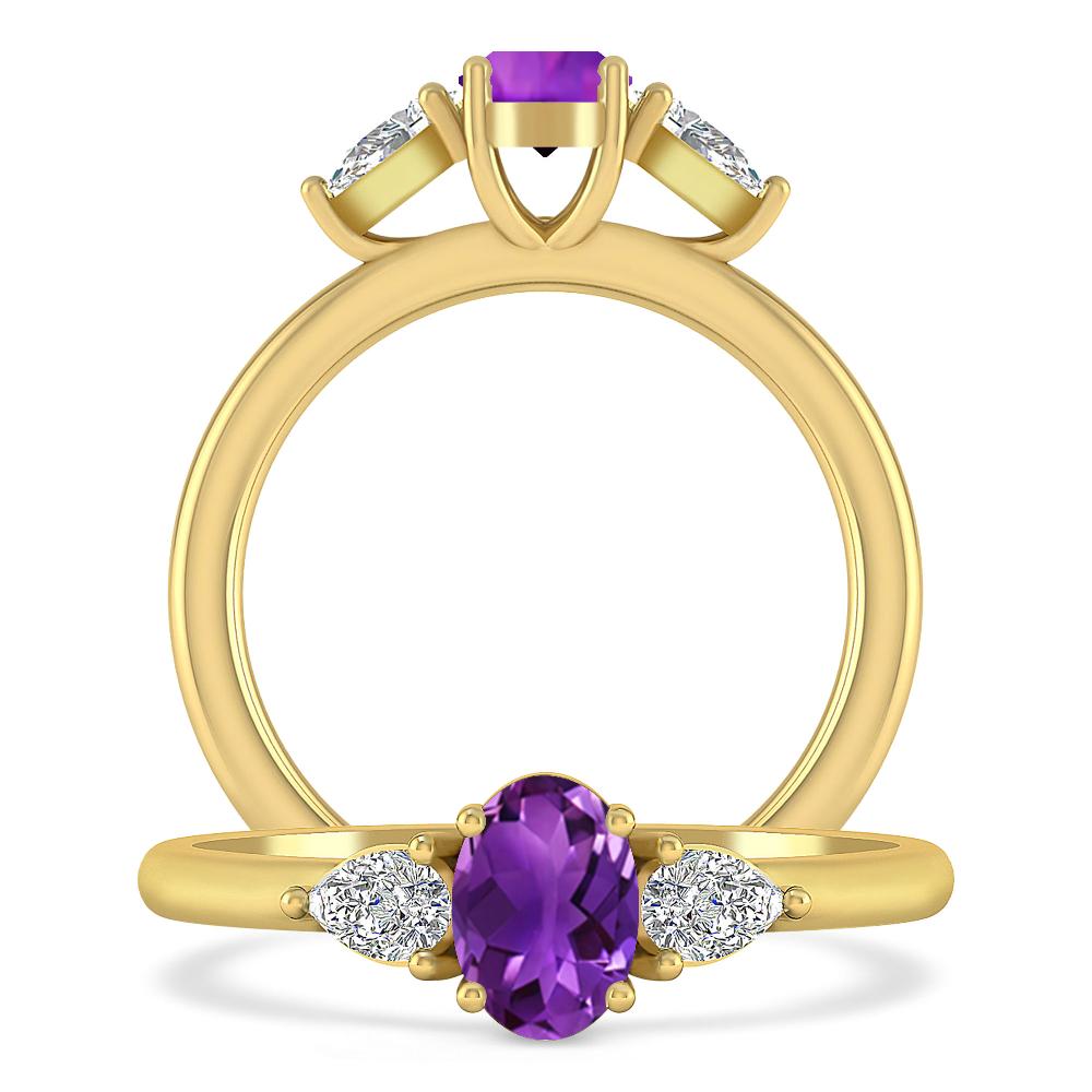 Yellow Gold - Amethyst