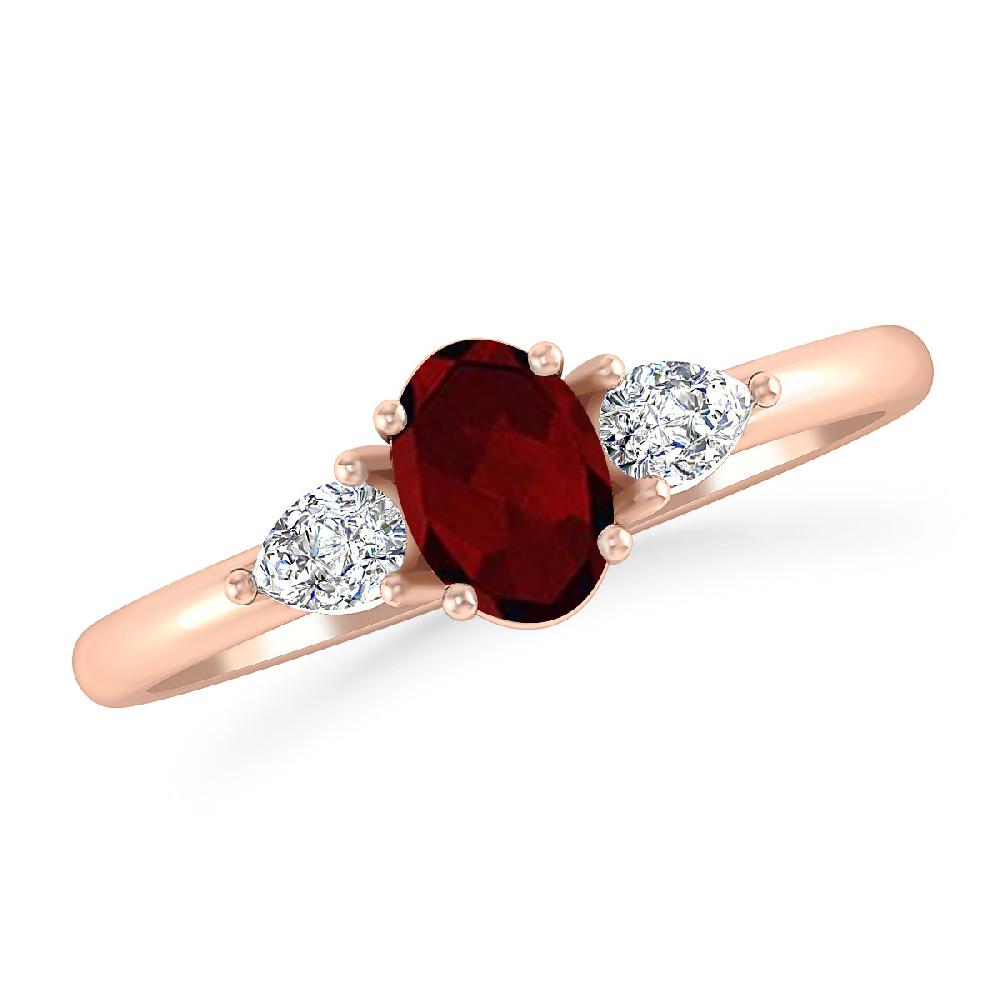Rose Gold - Garnet