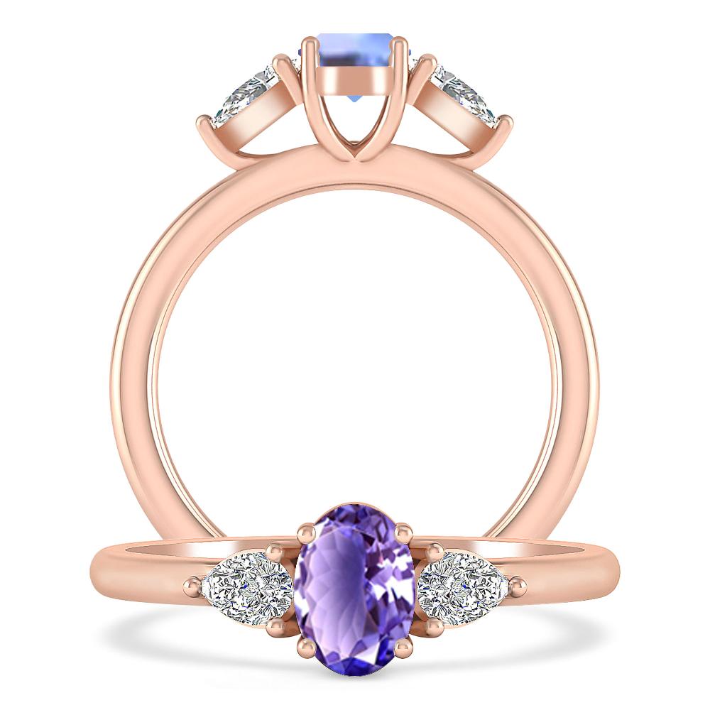 Rose Gold - Tanzanite