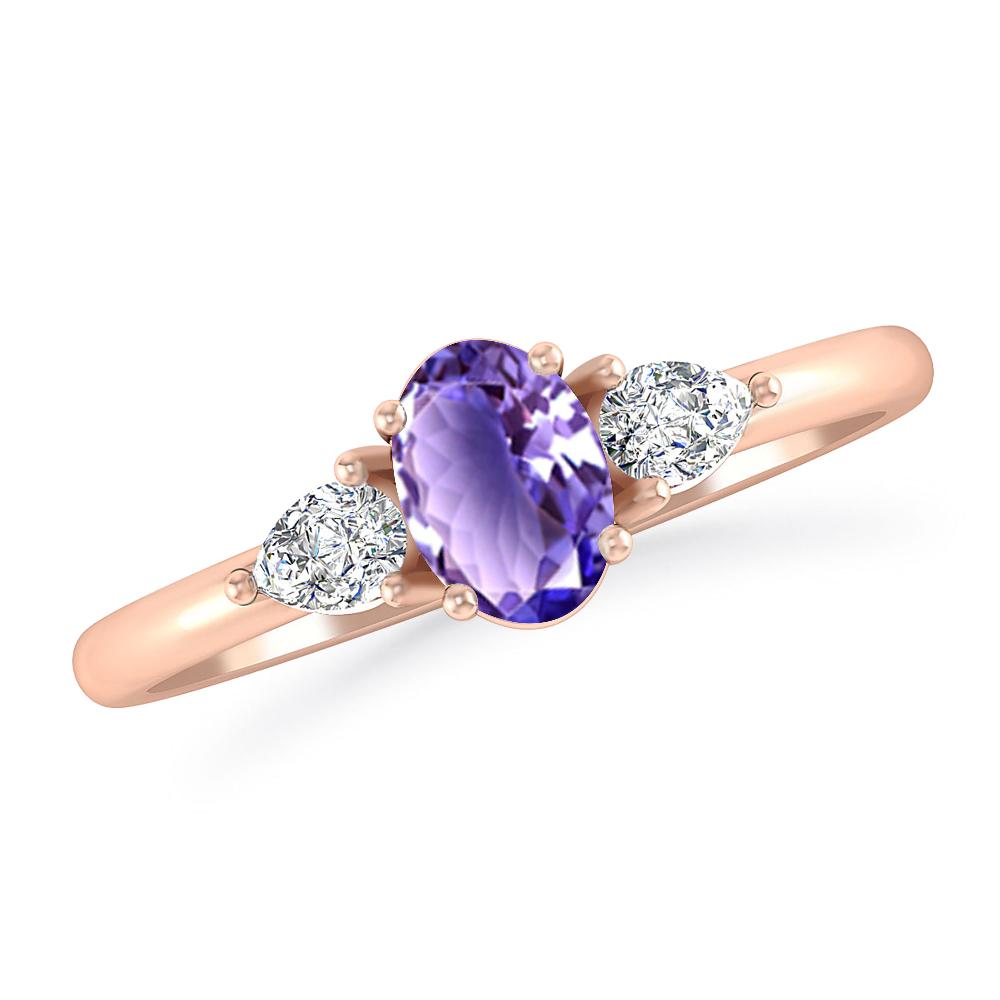 Rose Gold - Tanzanite