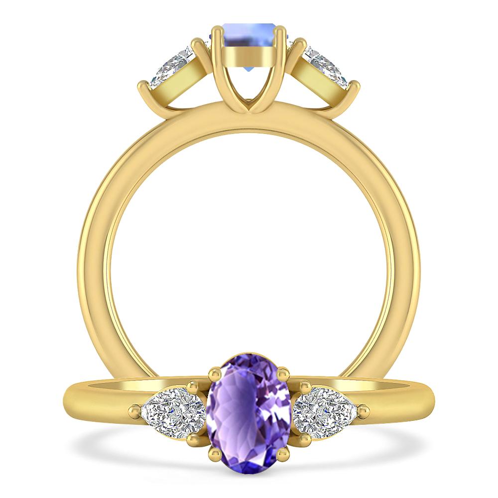 Yellow Gold - Tanzanite