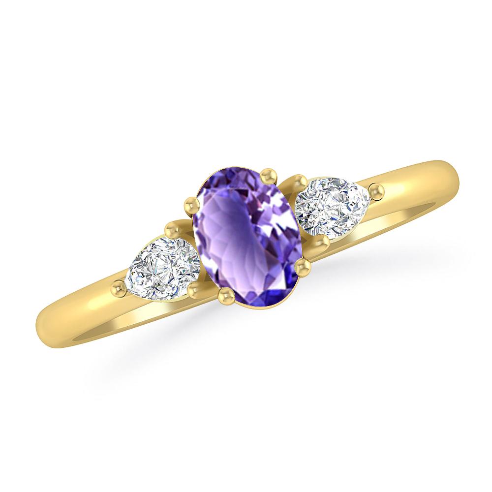 Yellow Gold - Tanzanite