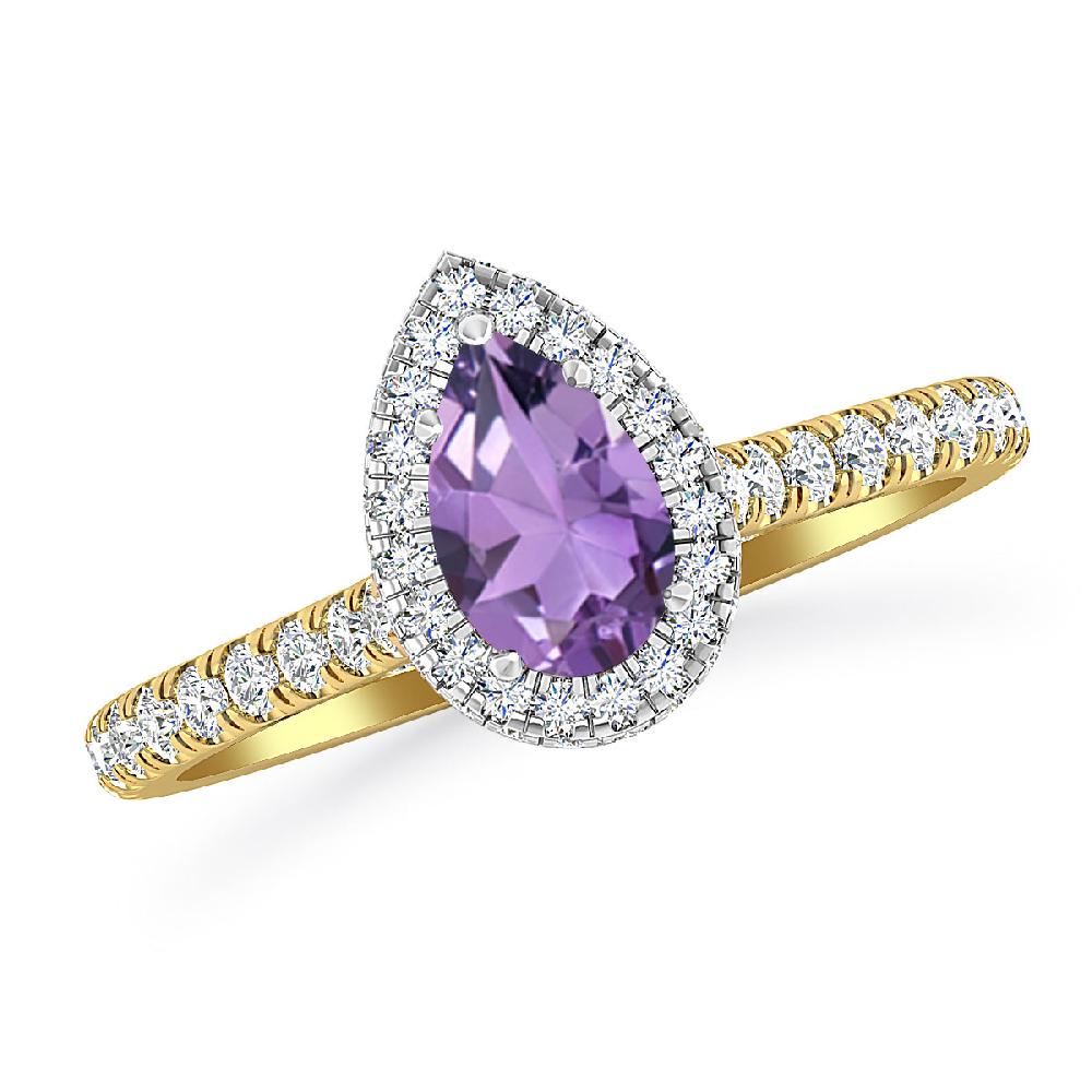 Yellow Gold - Amethyst