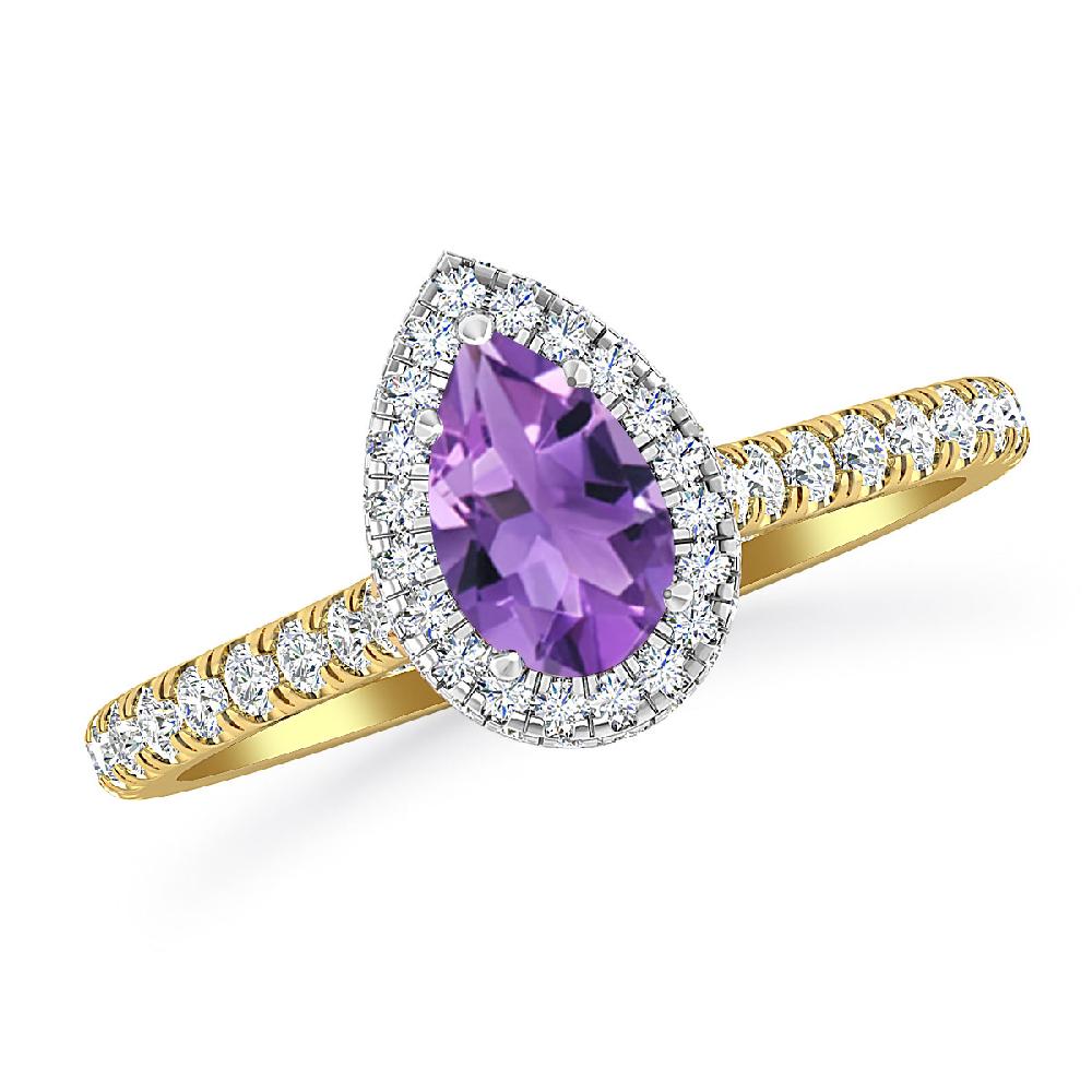 Yellow Gold - Amethyst