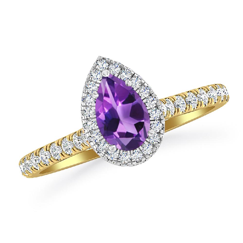 Yellow Gold - Amethyst