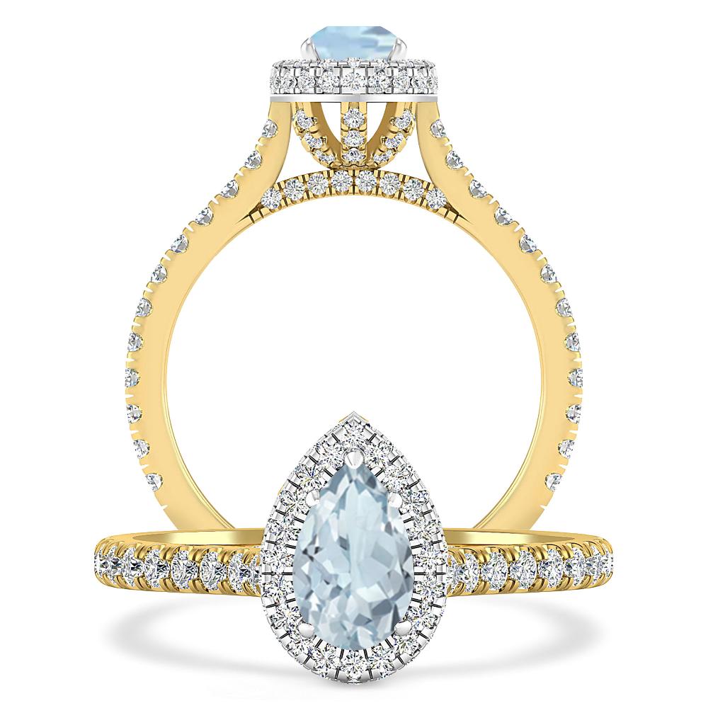 Yellow Gold - Aquamarine