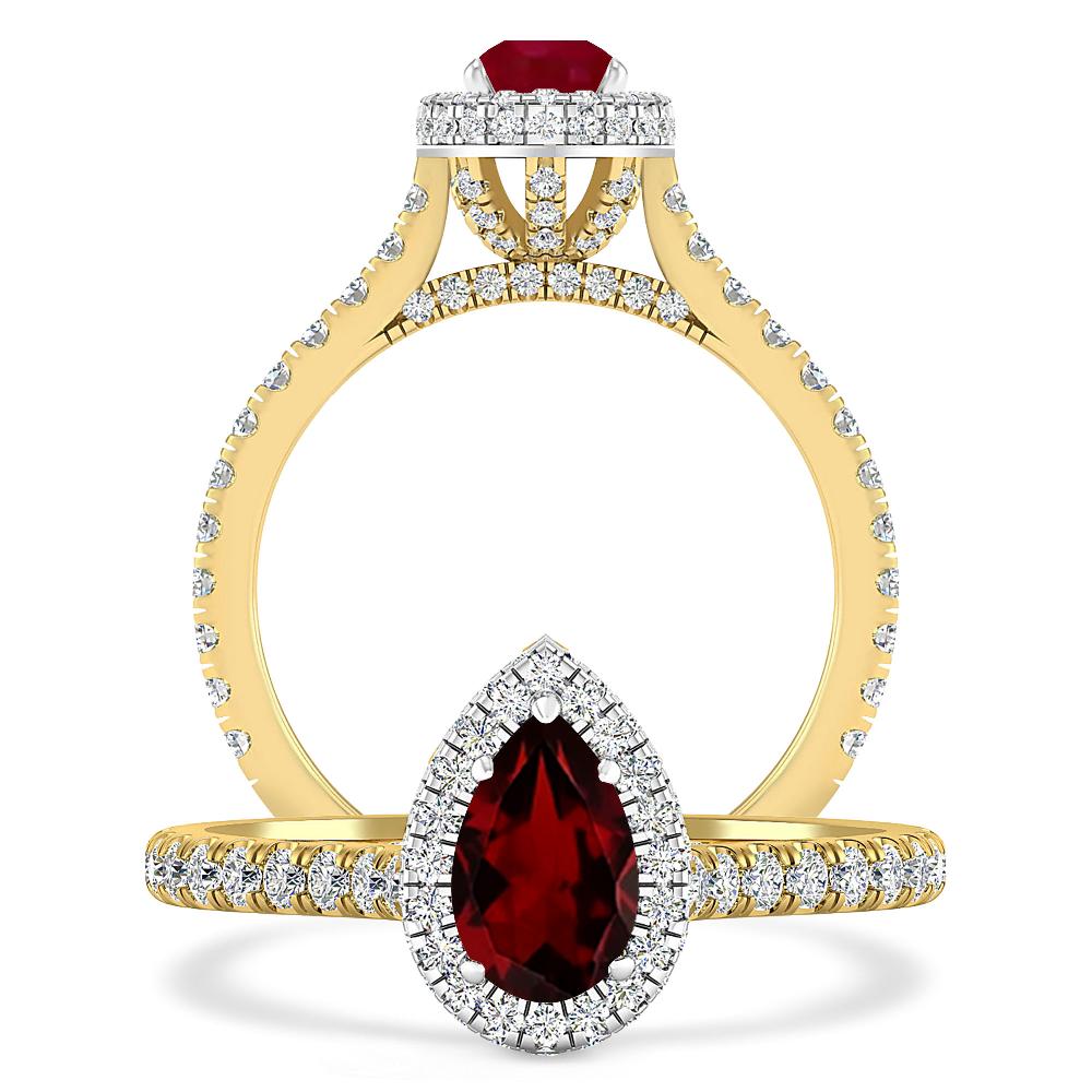 Yellow Gold - Garnet