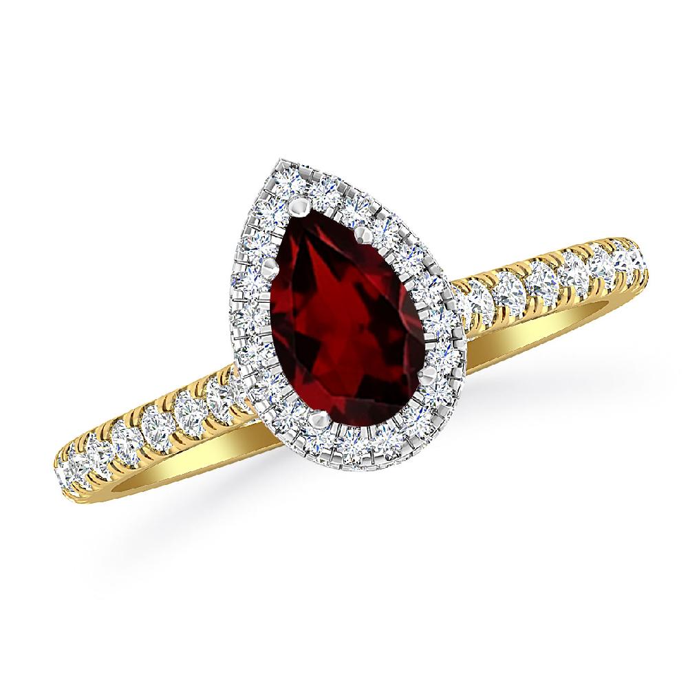 Yellow Gold - Garnet