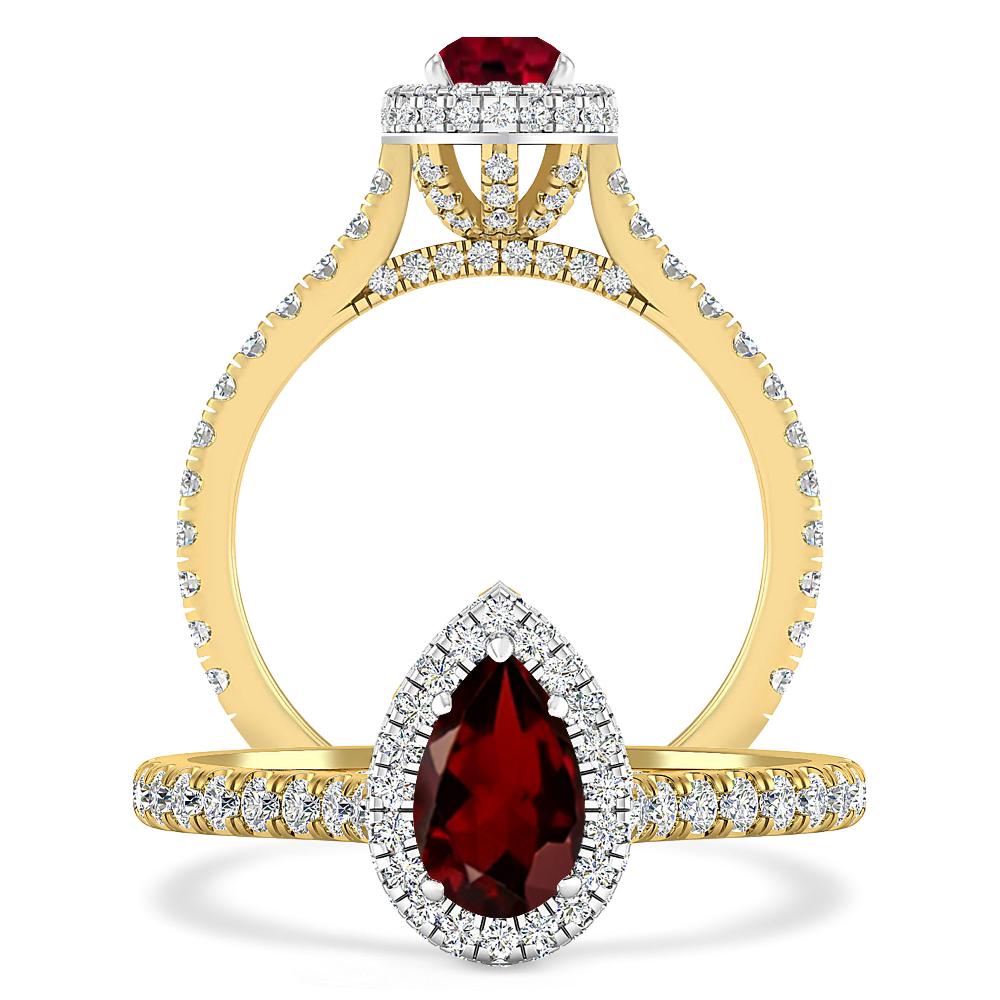 Yellow Gold - Garnet