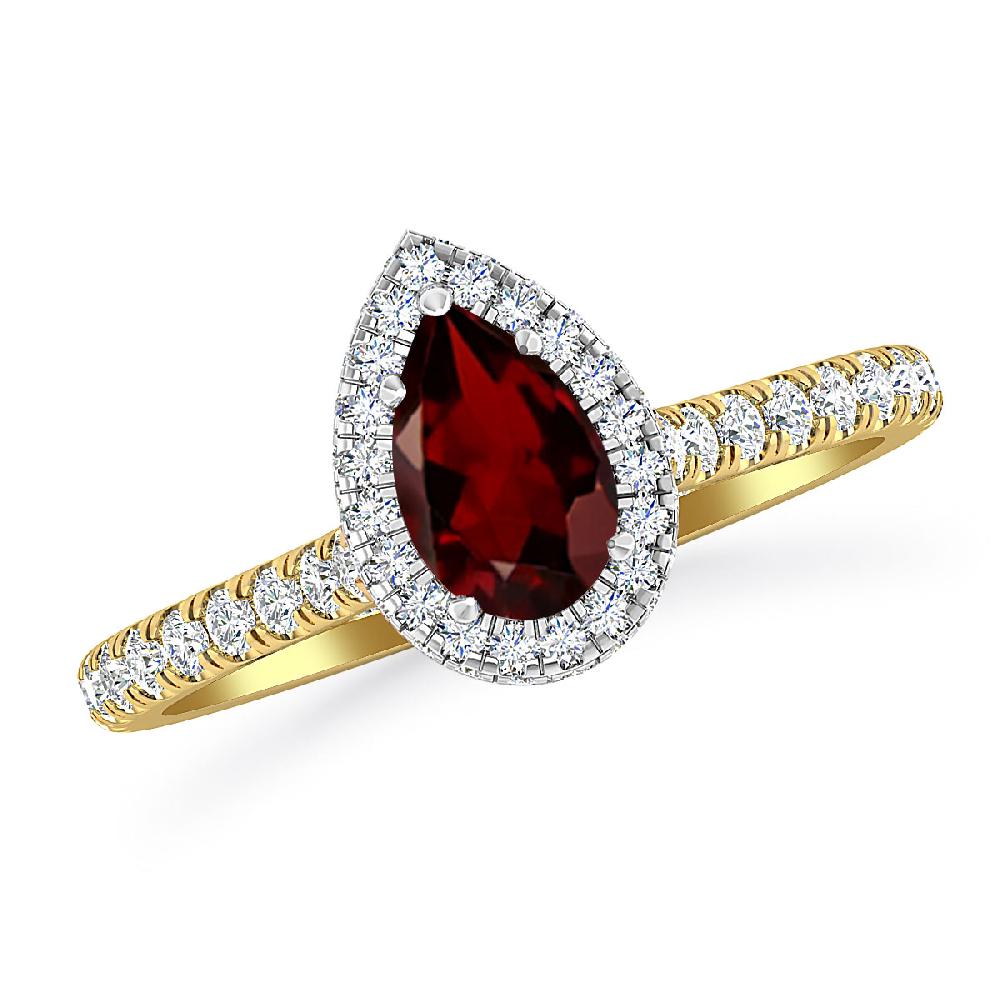 Yellow Gold - Garnet