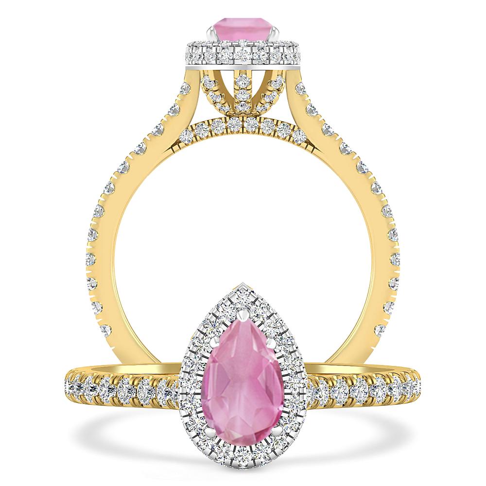 Yellow Gold - Pink Tourmaline