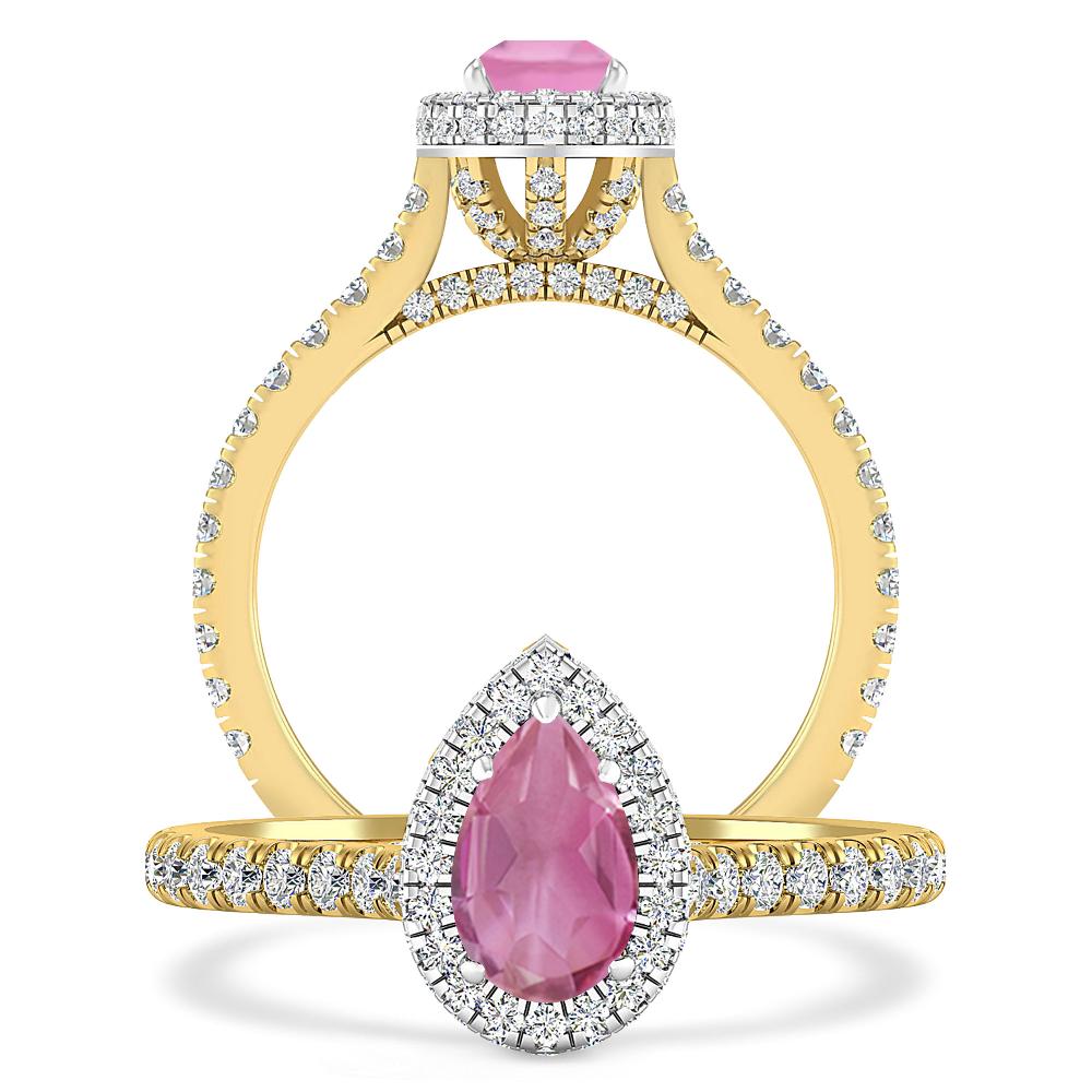 Yellow Gold - Pink Tourmaline